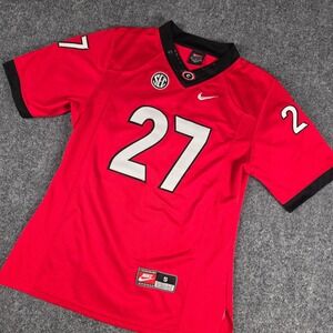 Nick Chubb Georgia Bulldogs Nike Jersey Mens S Red 27 SEC College Football